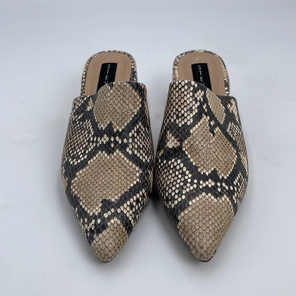 Steve Madden Follow Snake Print Pointed Toe Mules - image 3